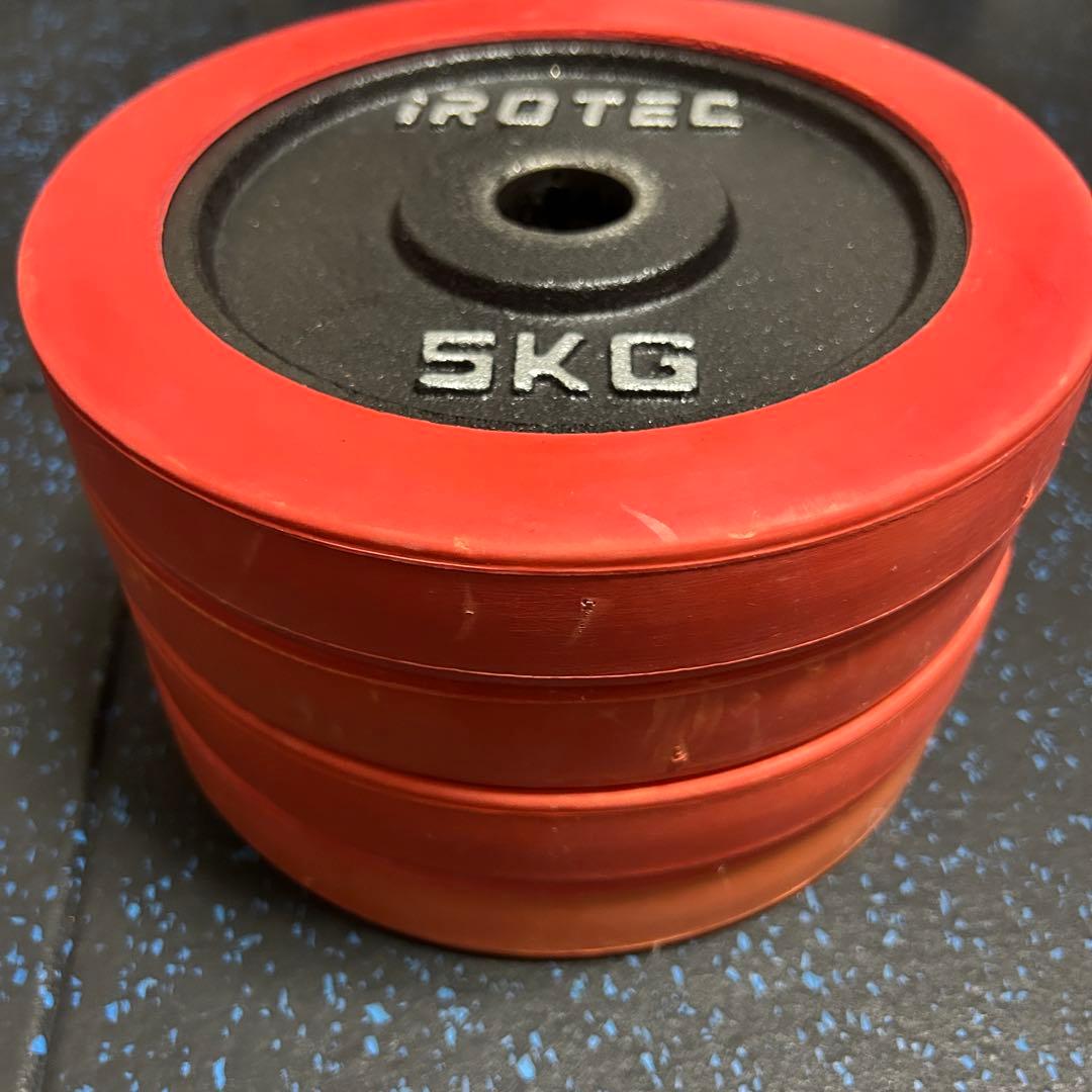 iROTEC 28mmラバープレート 5kg×4枚セット ivanko ダンベル