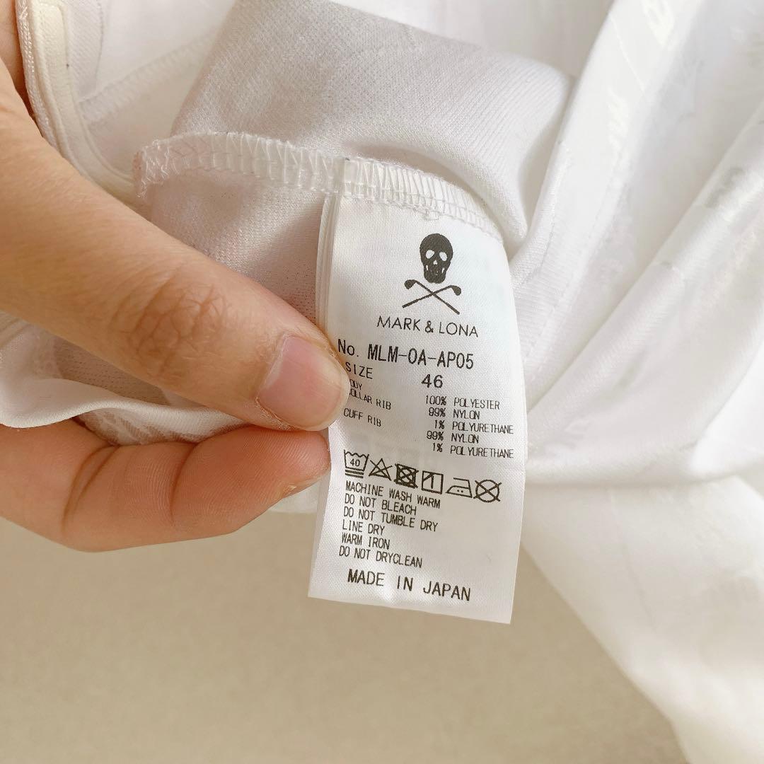【美品】MARK&LONA マークアンドロナ ポロシャツ 白 ゴルフウェア　白
