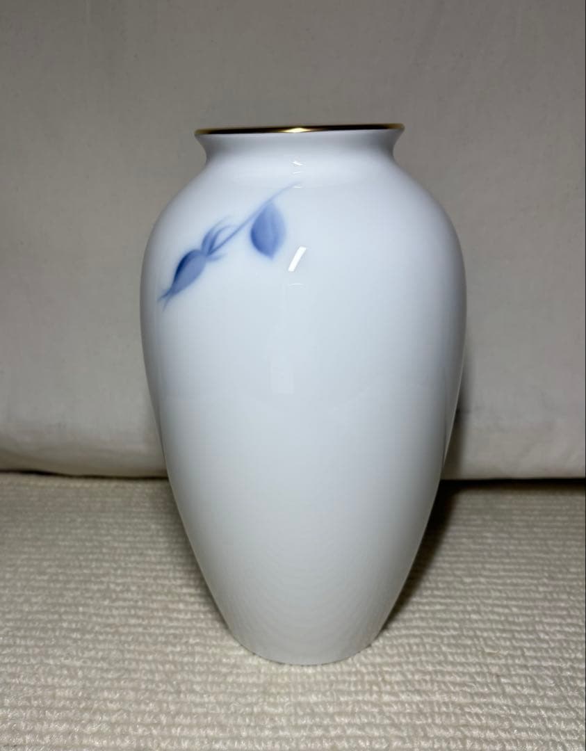 新品 未使用 大倉 花生 オールドブルーローズ 大倉陶園 OKURA 花瓶