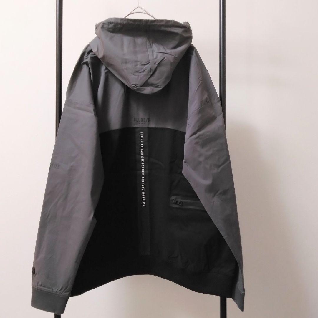 [サンプルSALE /D342 ] LUXE/R ナイロン布帛プルパーカーGR