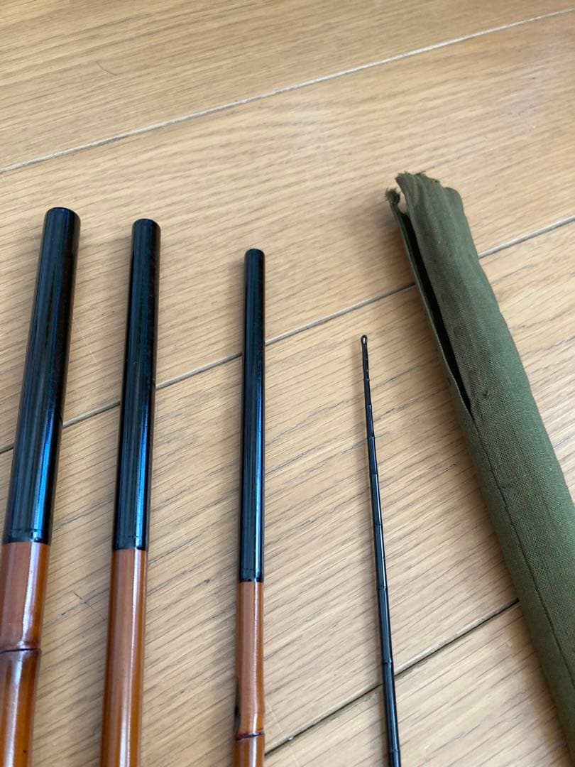 最終　江戸和竿　2代目 竿忠 4本継　約187センチ　3本仕舞