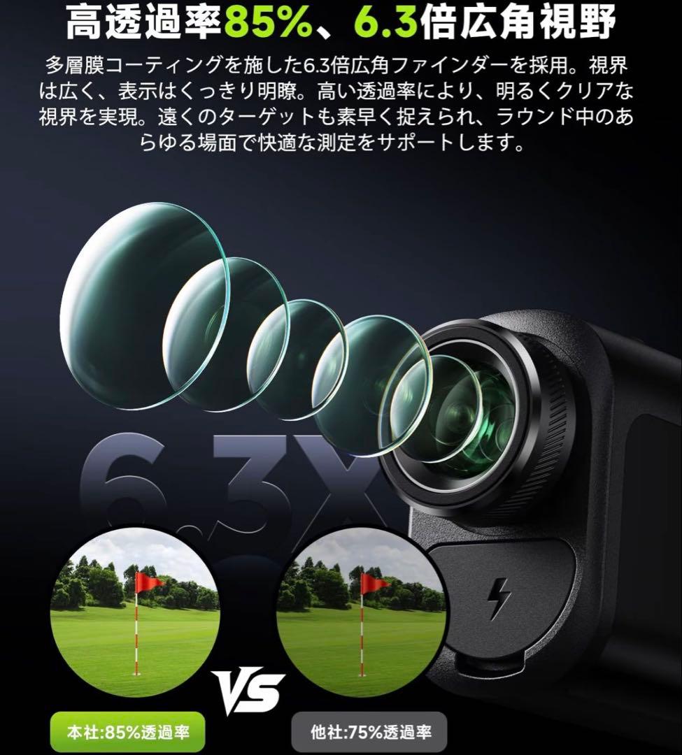 FOSSiBOT ゴルフ距離計 F1000 ブラック