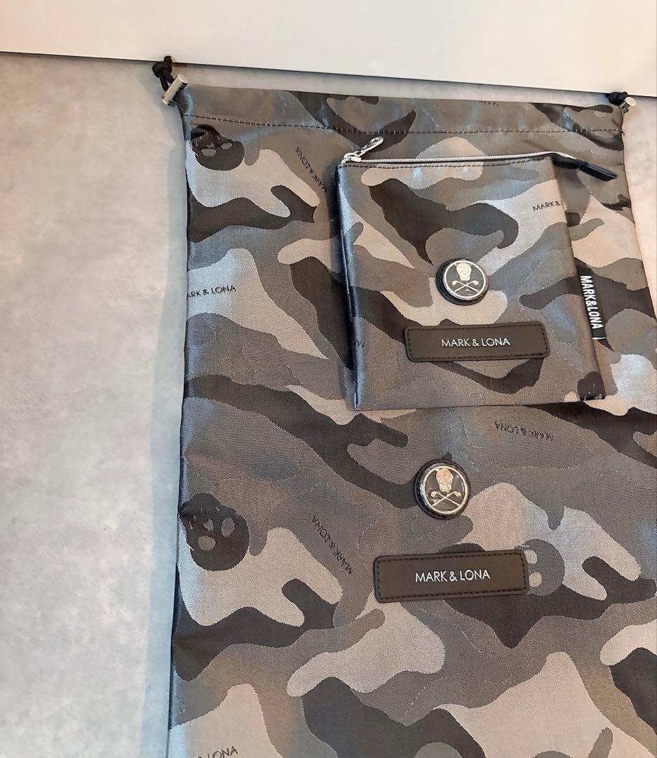 新品 ☆ MARK&LONA シューズバッグ ポーチ カモ ケース ノベルティ