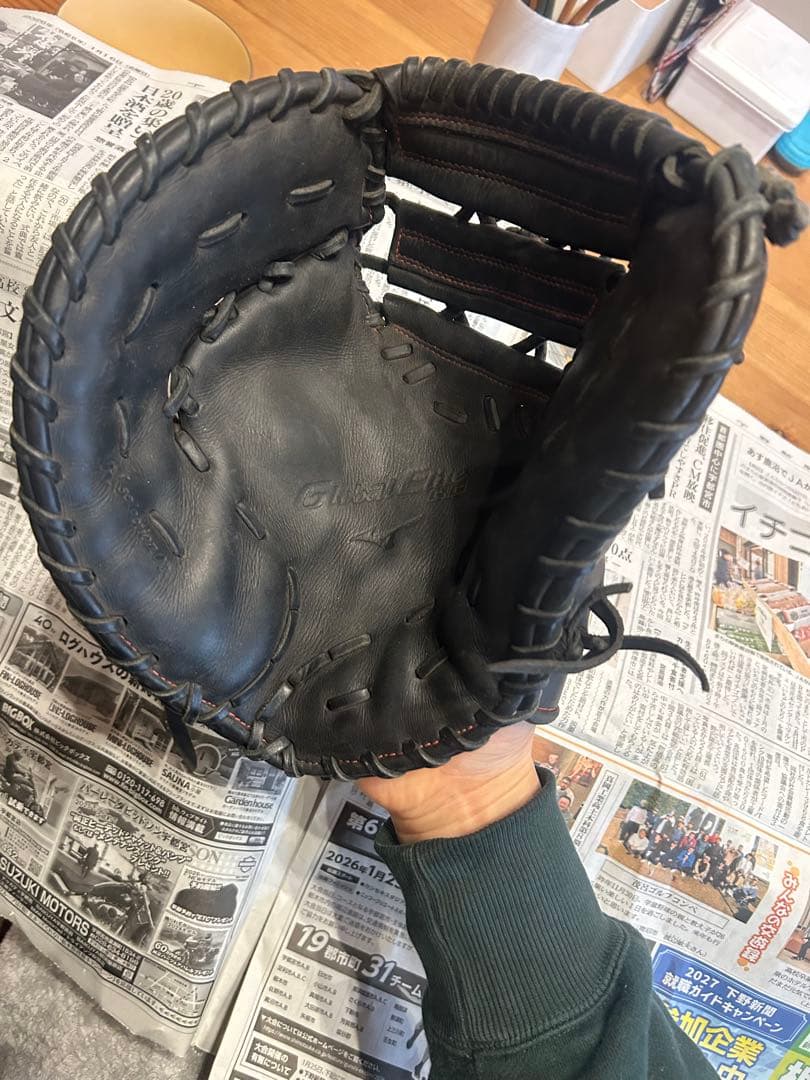 Mizuno 軟式グローブ 黒　※左利き用