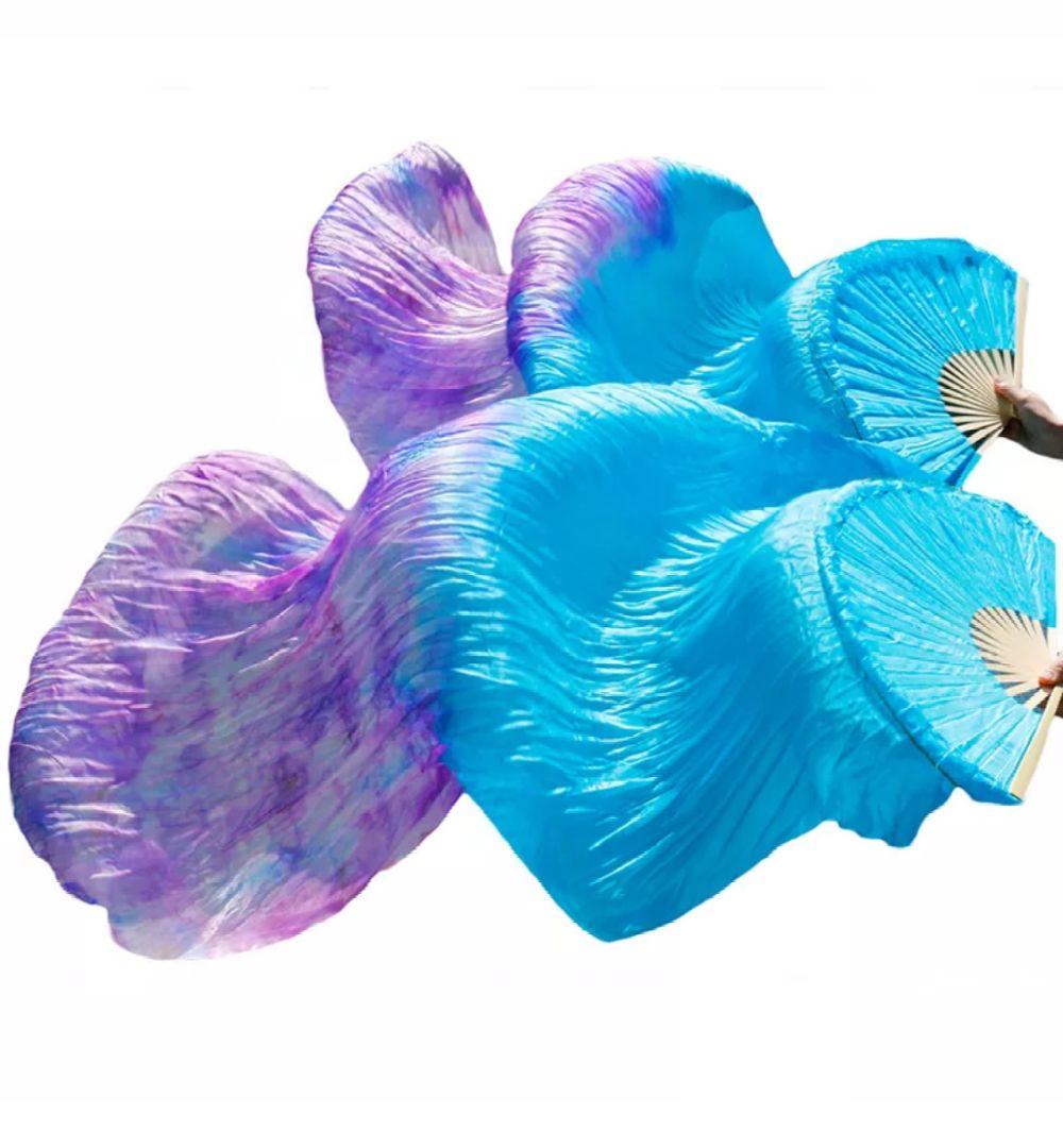 シルク ファンベール ベリーダンス 衣装 Silk FanVeil 水色 180