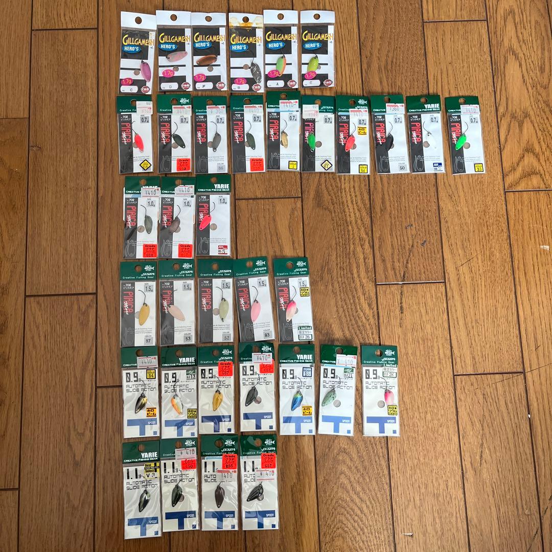 新品　エリアトラウト用　バラエティ　スプーンセット　2g未満　142個セット