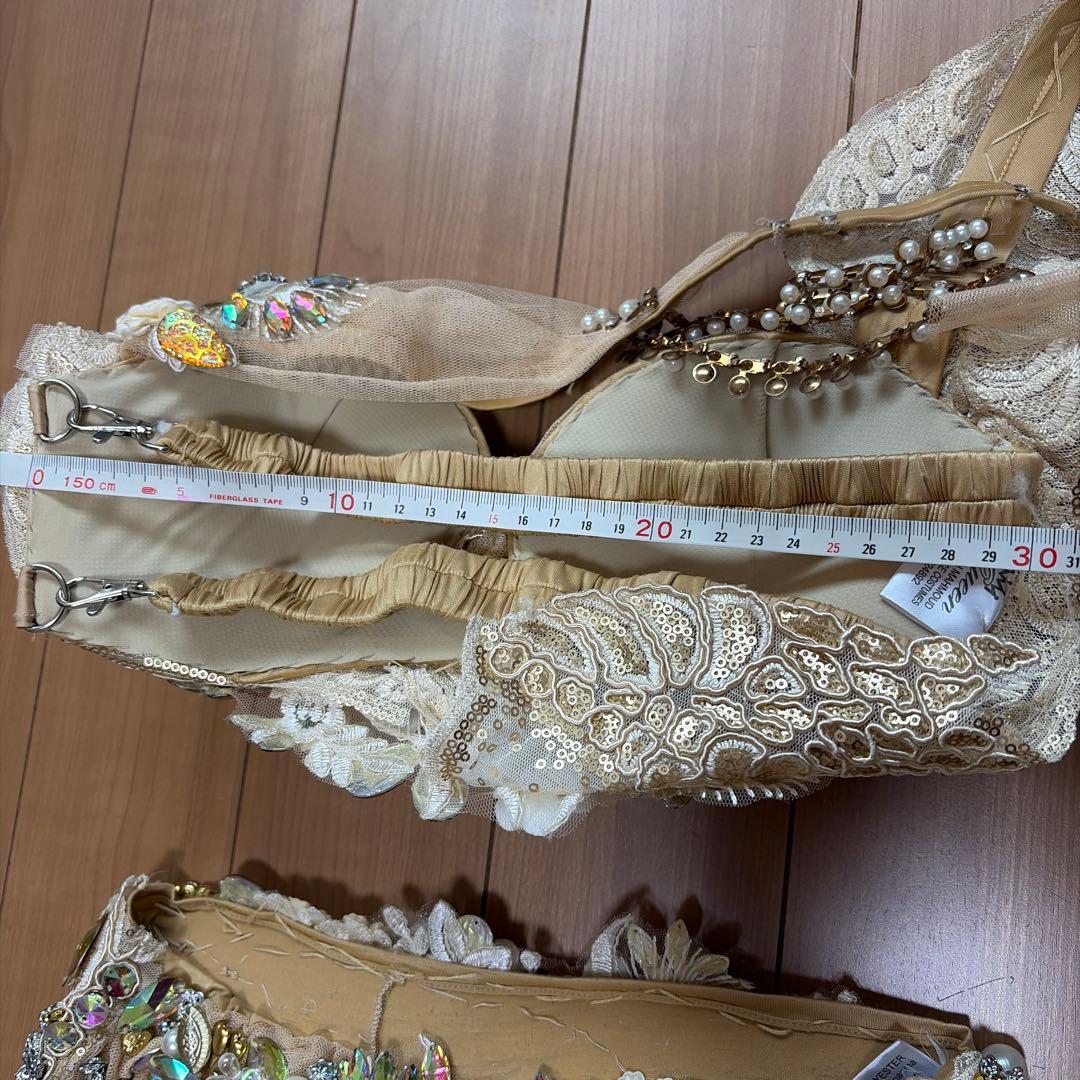 Hanan ベリーダンス 衣装　costume ベージュ　S -M