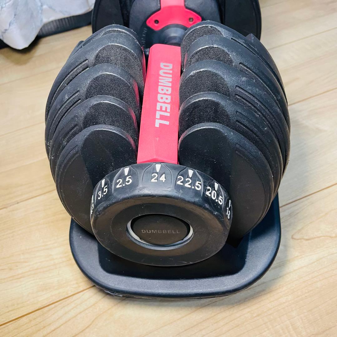 送料込み✩②DUMBBELL 可変式 24kg ダンベル調整可能