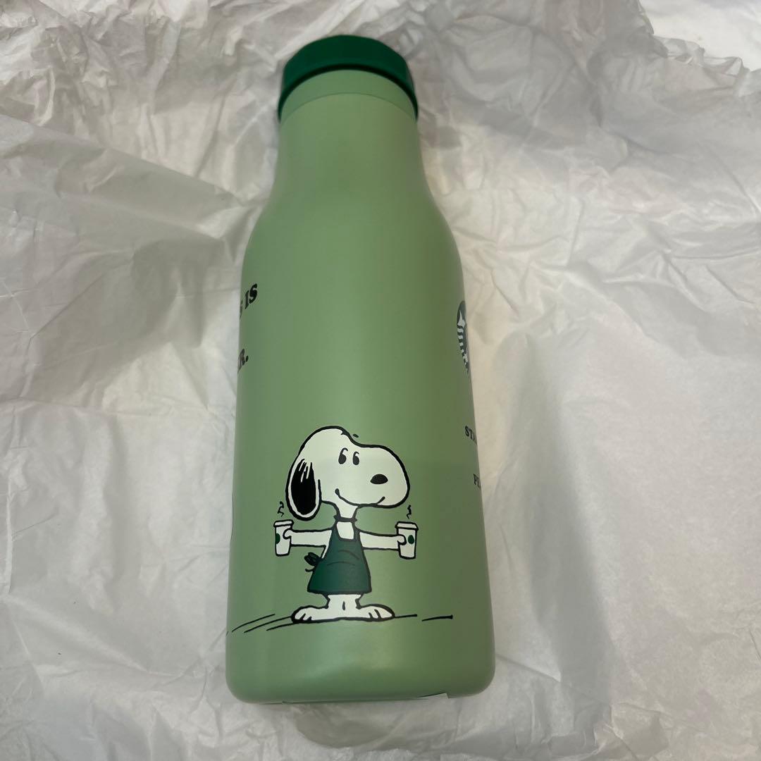 Starbucks Peanuts スヌーピー 水筒　グリーン　473ml
