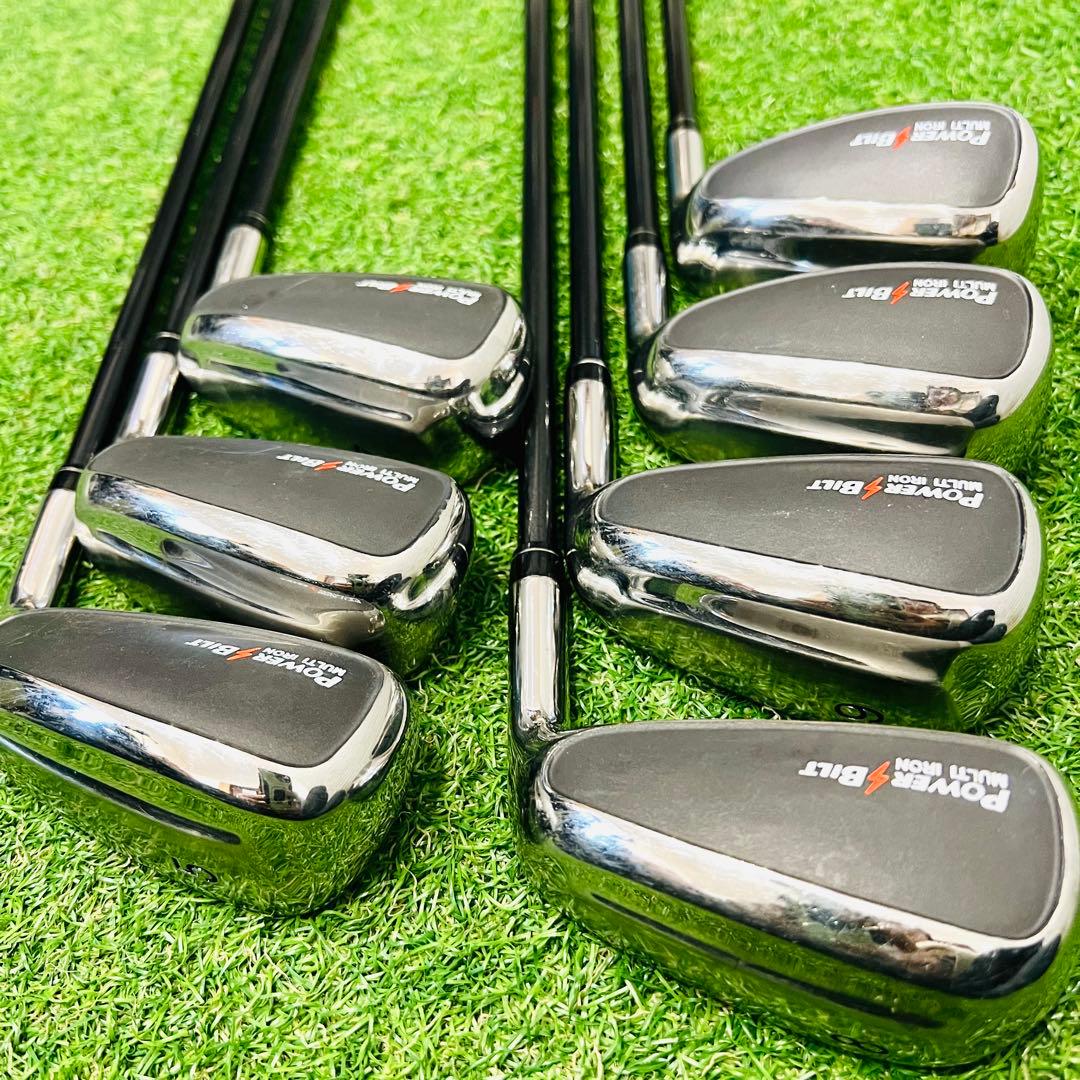 美品 中空アイアン ユーティリティ アイアンセットパワービルト かんたん SR