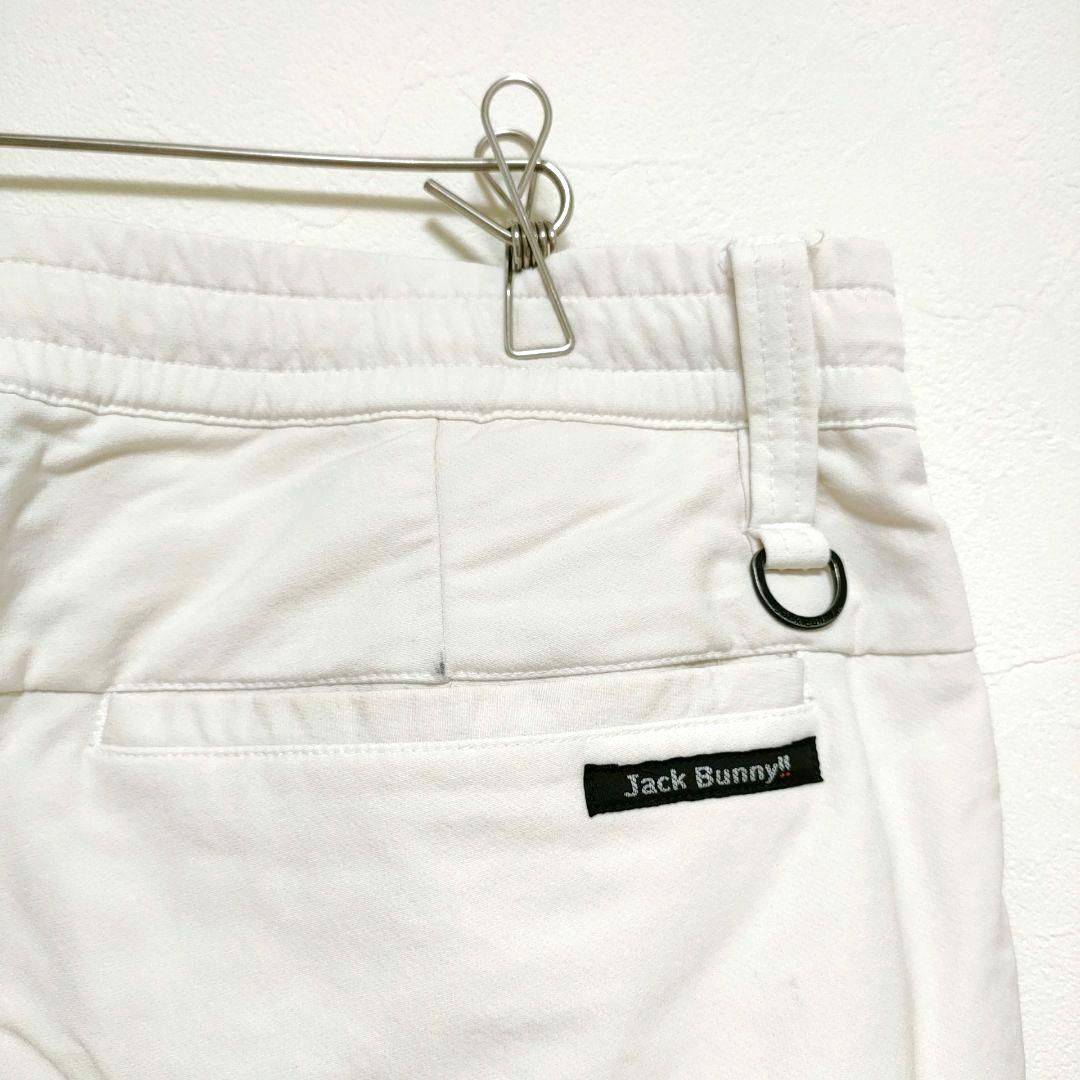 【ジャックバニー】パーリーゲイツ　ロゴテープストレッチパンツ　ホワイト　5　人気