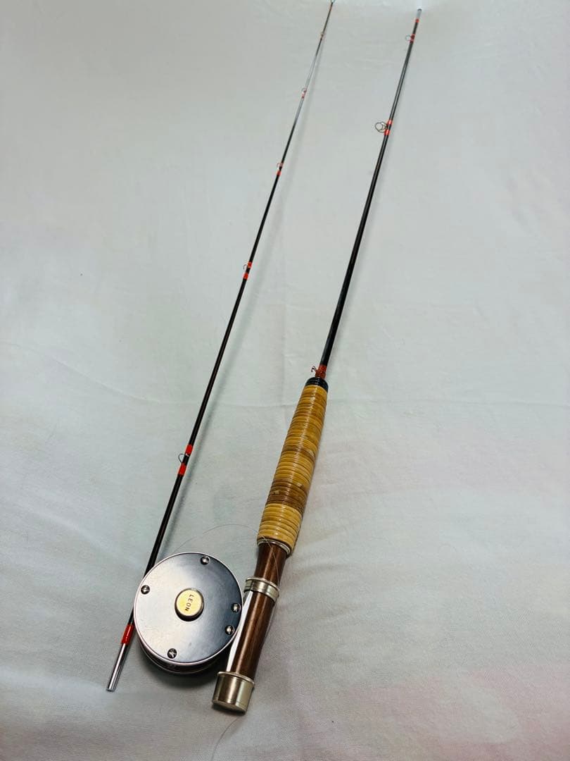 新品未実釣、ショートバンブーロッド、6'3\"、#3 カシュー黒コーティング