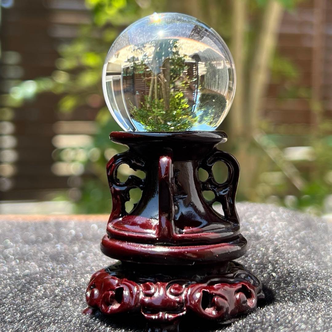 ロッククリスタル 天然水晶 本水晶 無垢水晶 丸玉 スフィア 天然石 原石 右