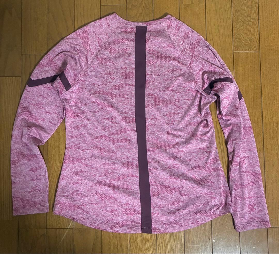 ピンク ラグランスリーブ Tシャツ Mサイズ
