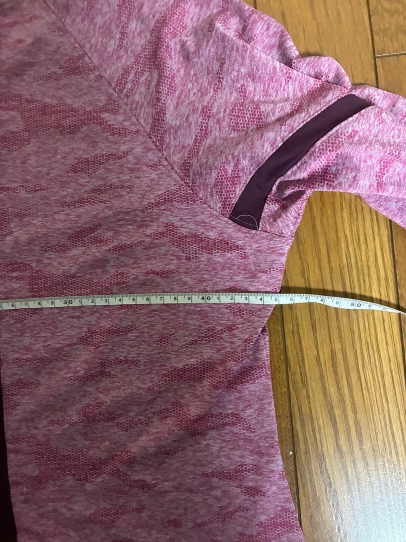 ピンク ラグランスリーブ Tシャツ Mサイズ
