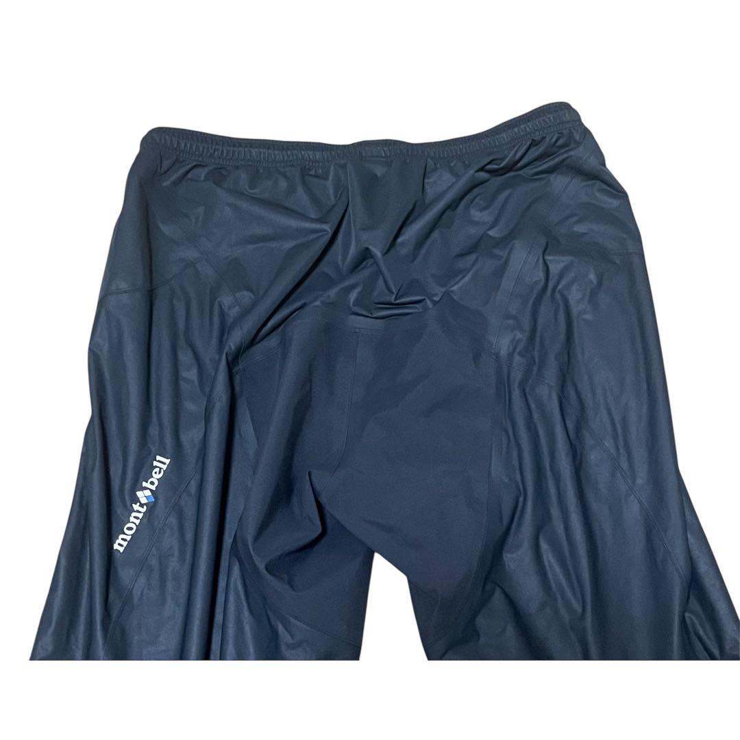 美品 モンベル 現行モデル スーパーストレッチ サイクルレイン パンツ 男女兼用