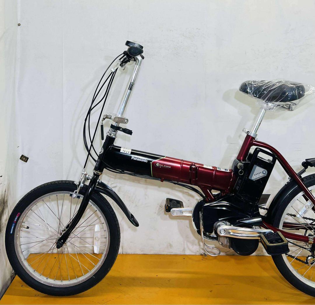 送料無料 条件付き パナソニック折り畳み式 前18/後20型 電動自転車中古車