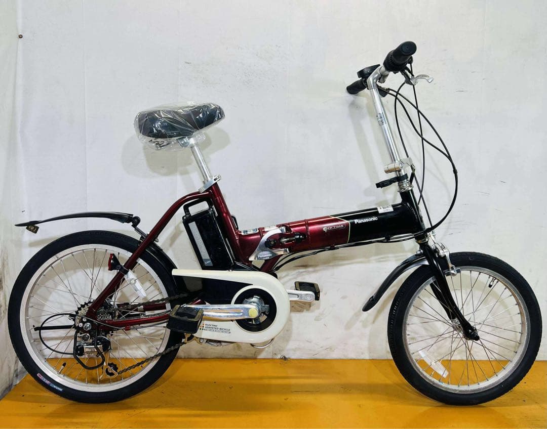 送料無料 条件付き パナソニック折り畳み式 前18/後20型 電動自転車中古車