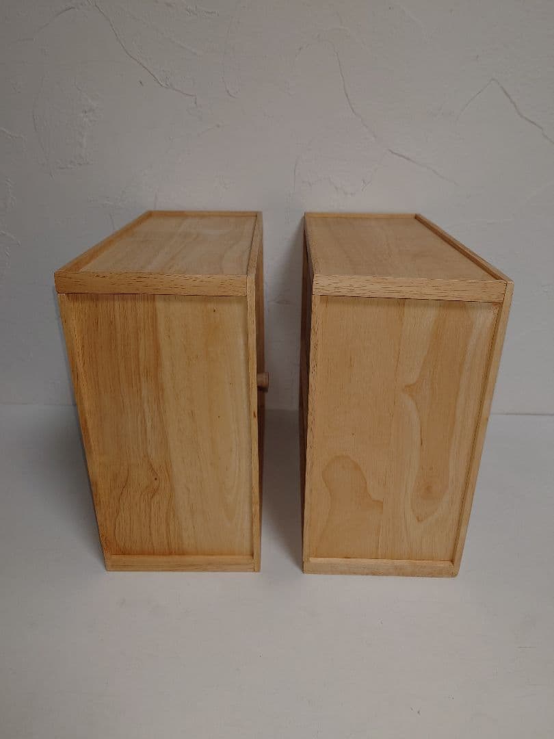 【2箱】木製 調味料入れ ケース CASE 小物入れ 置物 陳列棚 戸棚 BOX