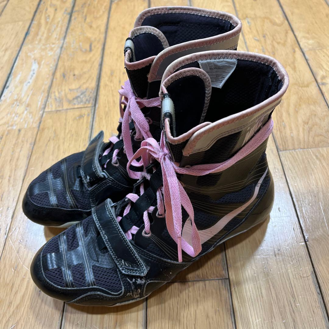 NIKE ボクシングシューズ ハイパーKO ブラック×ピンク 27.5cm