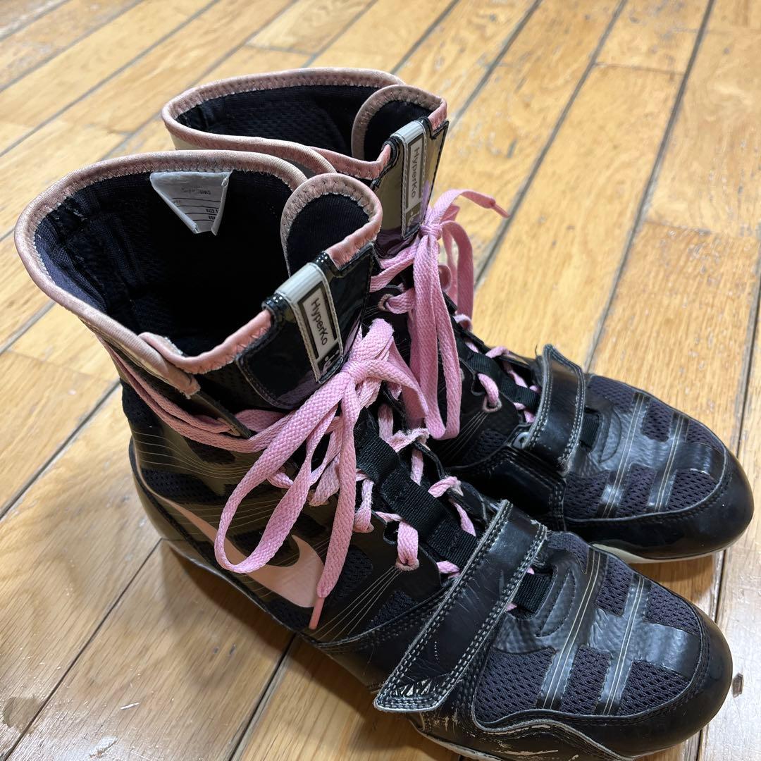 NIKE ボクシングシューズ ハイパーKO ブラック×ピンク 27.5cm