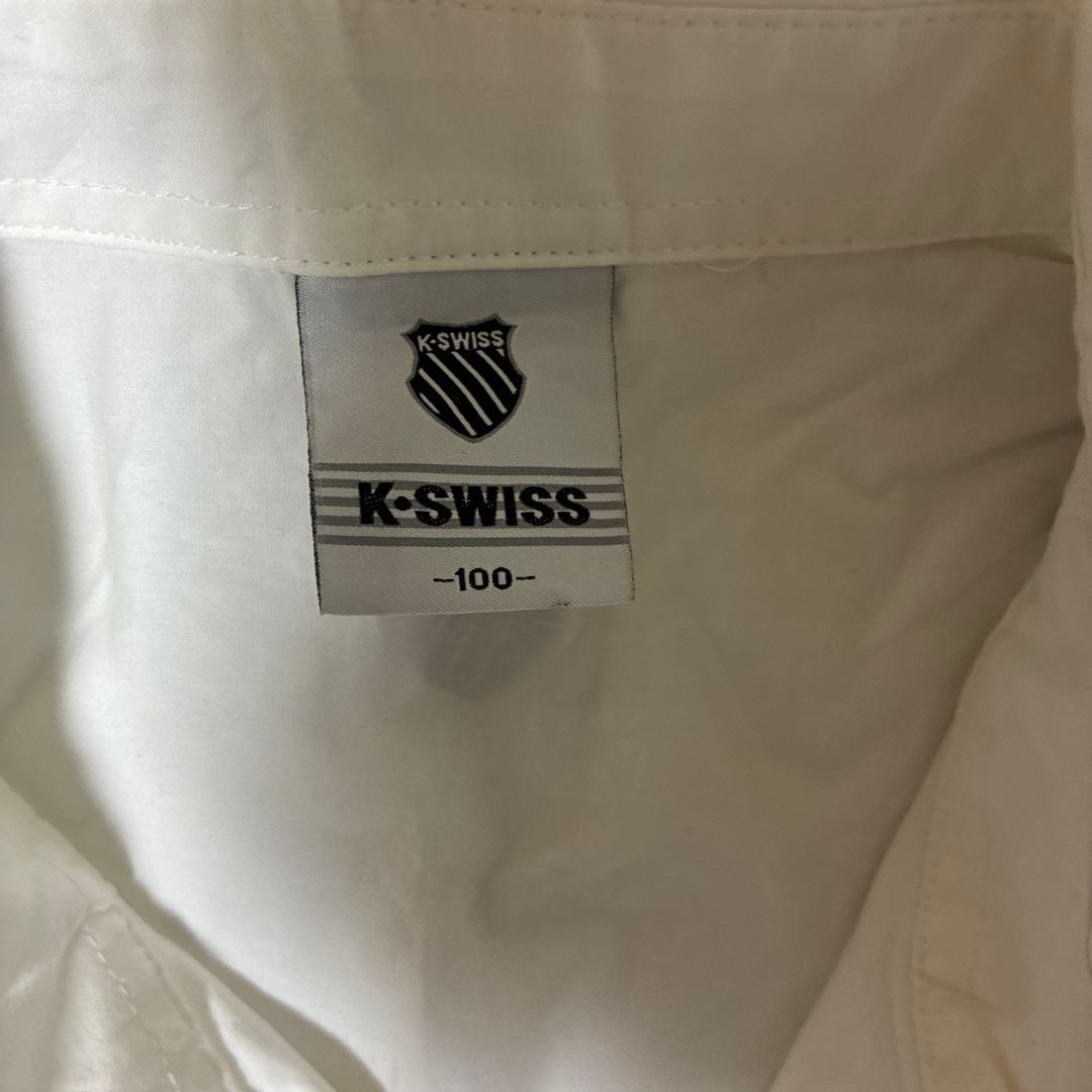 K-SWISS ホワイト ショートスリーブシャツ 100