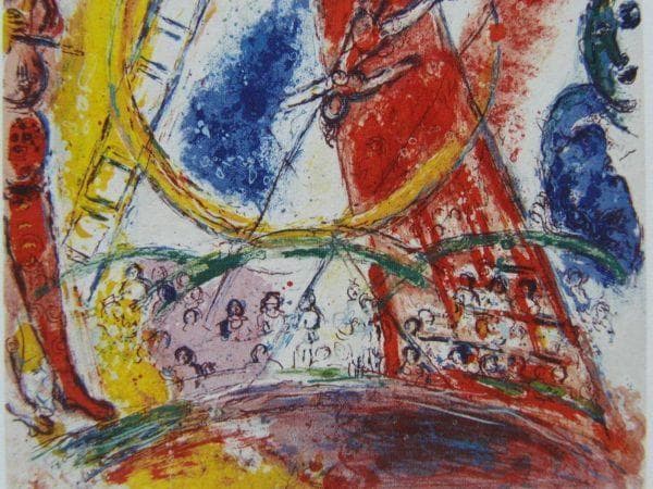 マルク・シャガール、【空中ブランコ乗り】、希少な画集画、状態良好