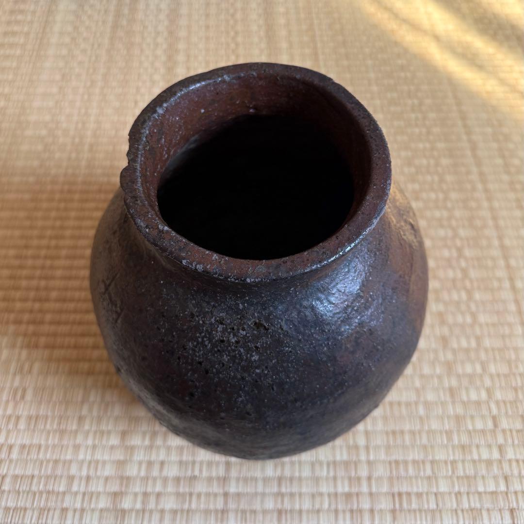古越前 壺 種壺 桃山時代 施釉 窯印 古備前 古常滑 古丹波 古美術 骨董