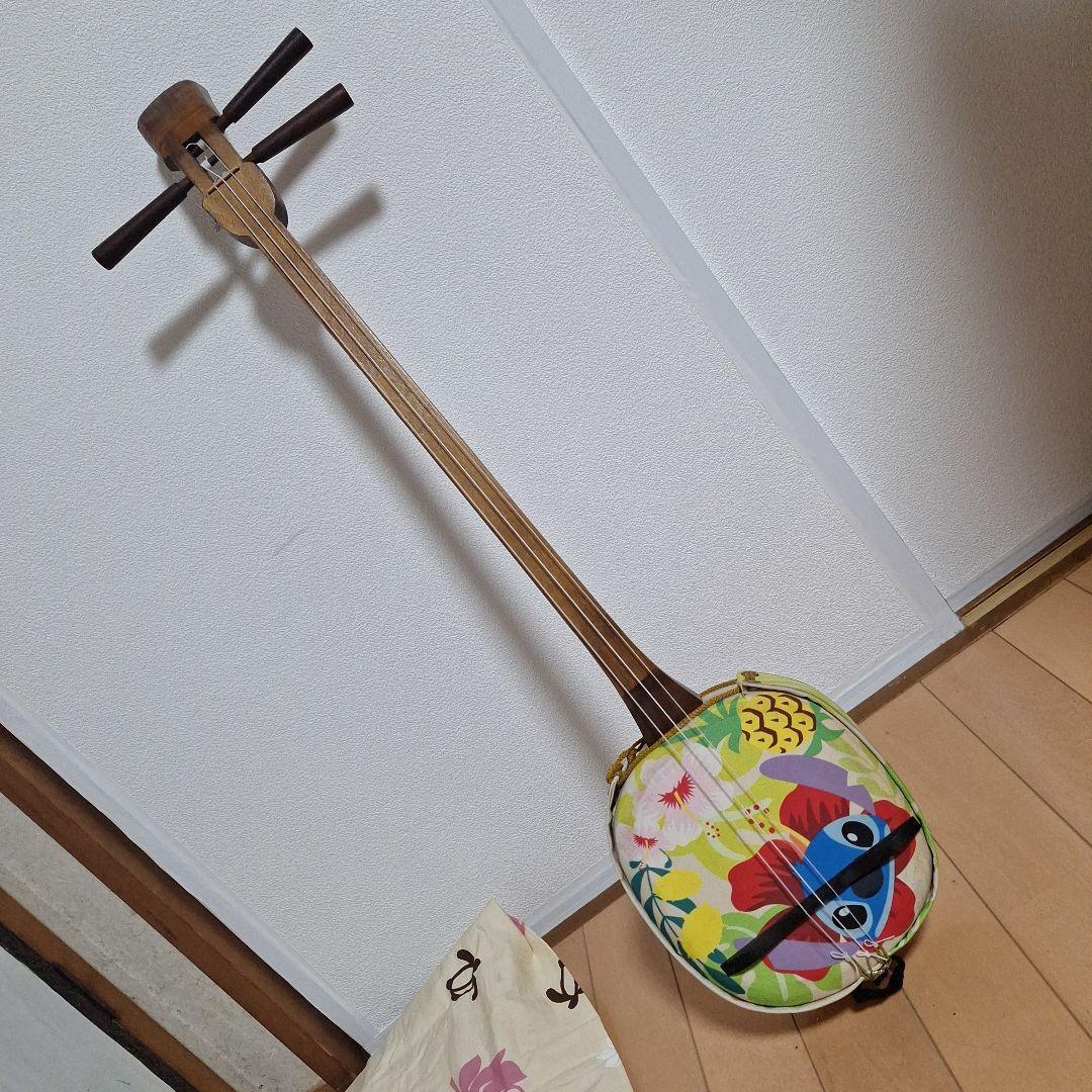 激レア　スティッチ　三味線　ケース付き