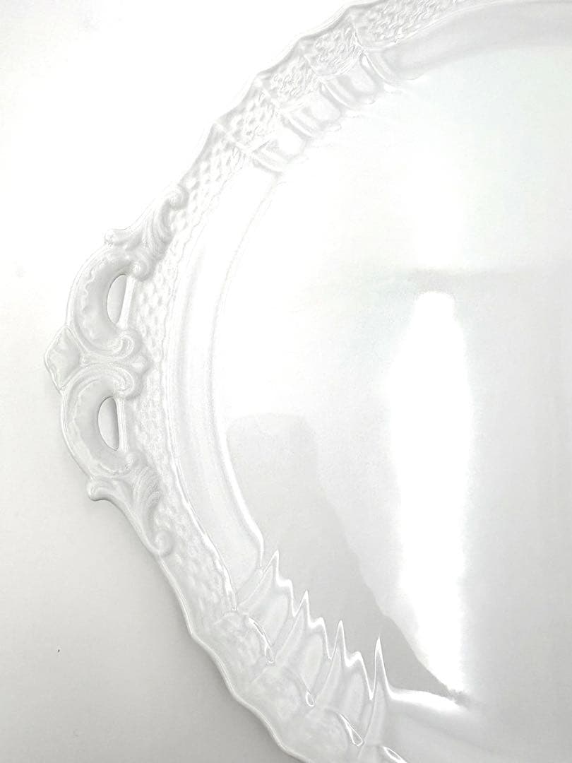 【美品】リチャードジノリ ベッキオホワイト　31cm ケーキトレイ　箱付き