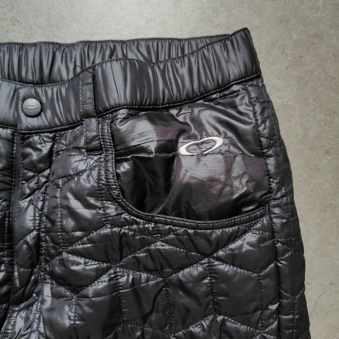 美品★OAKLEY 中綿 キルトパンツ ゴルフ ブラック ドローコード L 黒