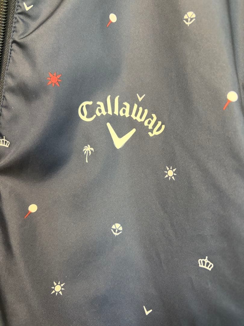 【美品】Callaway キャロウェイ Mサイズ ブルゾンジャケット ネイビー