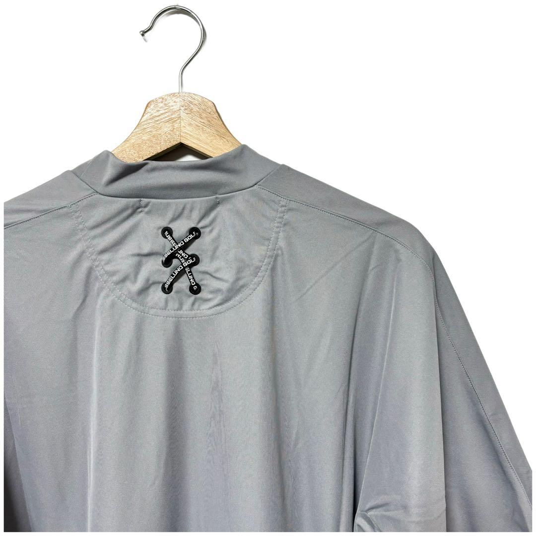 ラッセルノ ゴルフ リフレクター S/S モックネック ソリッド グレー 2XL