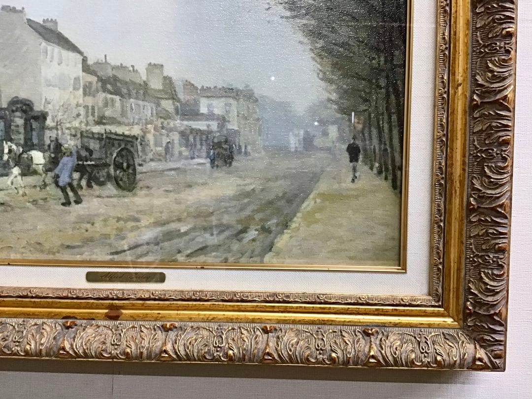 管52☆絵画☆アルフレッド・シスレー☆ アルジャントゥイユの馬車広路☆複製画
