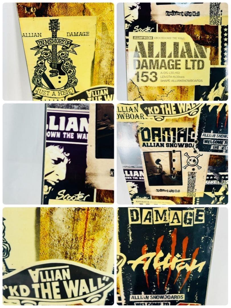 【美品】ALLIAN DAMAGE LTD 153cm スノーボード リミテッド