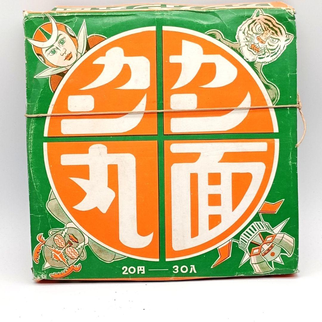 昭和レトロ 当時物 駄菓子屋玩具 カンカン丸面 特大メンコ 直径23cm 30枚