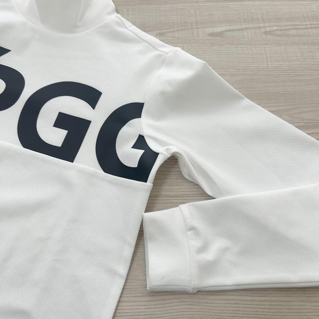 新品　PGG パーリーゲイツ　モックネック　長袖シャツ　カットソー　ホワイト　0