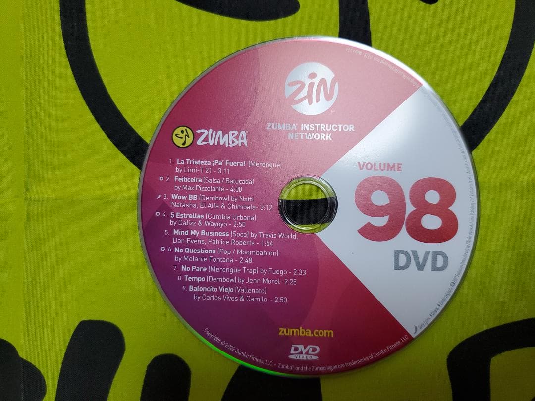 ZUMBA　ズンバ　ZIN98　CD ＆ DVD　インストラクター専用