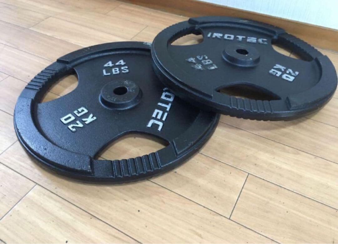 ① iROTEC ダンベルプレート 20kg x 1枚