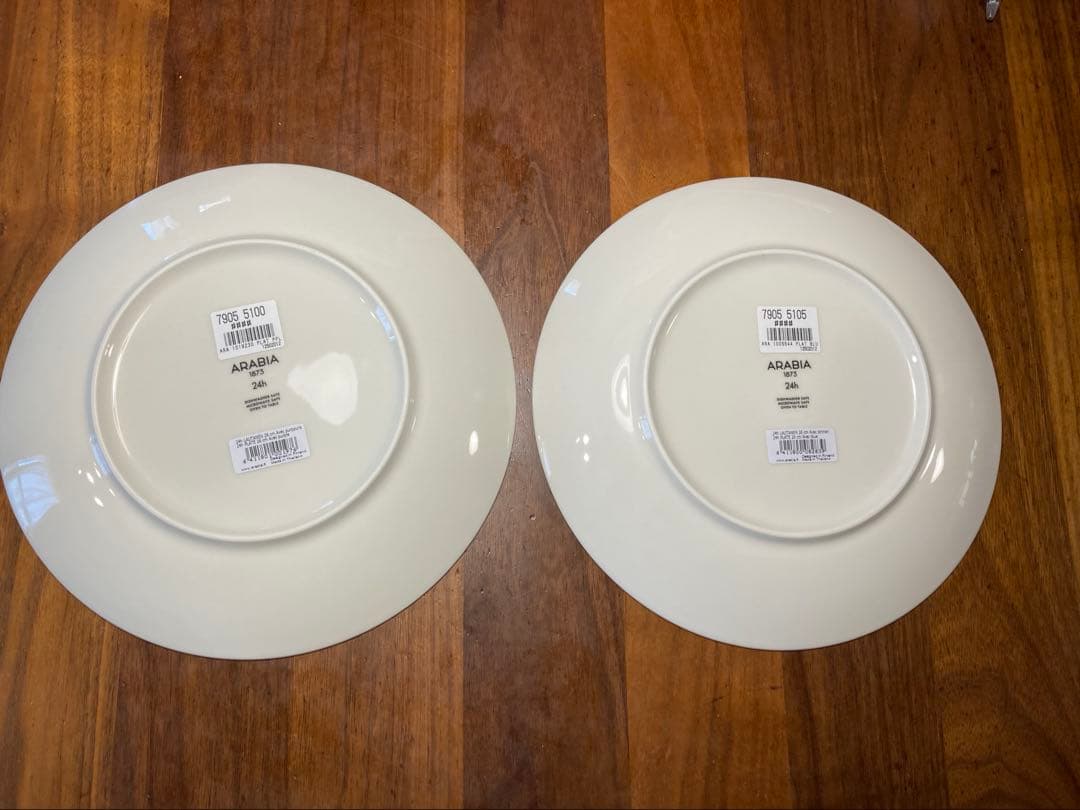 新品 アラビア　avec 26cm 青 紫　2枚セット