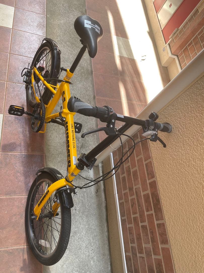 HUMMER 折りたたみ自転車 イエロー　美品 ［引き取り限定］