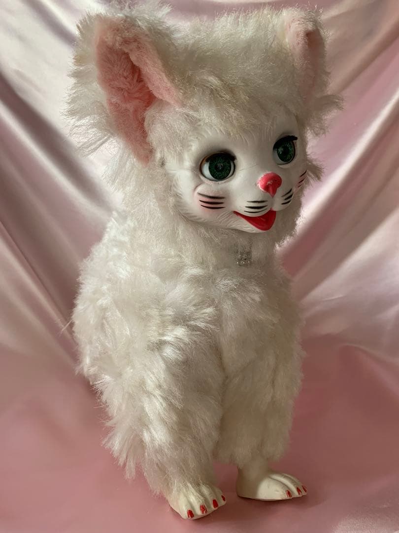 ビンテージドール　ラバーフェイスドール　キャット　キティ　cat kitty
