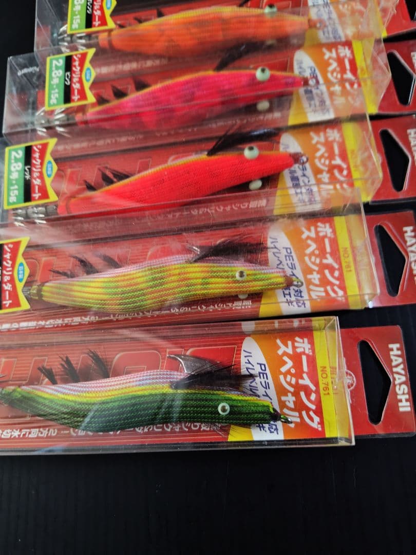 激レア！！ ボーイングSP 2.8寸 　5 本マーブルセット 餌木猿