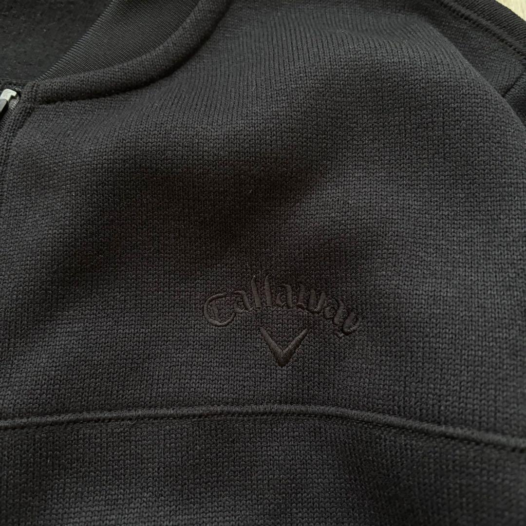【極美品】Callaway キャロウェイ ゴルフウェア 3L ニットブルゾン 黒