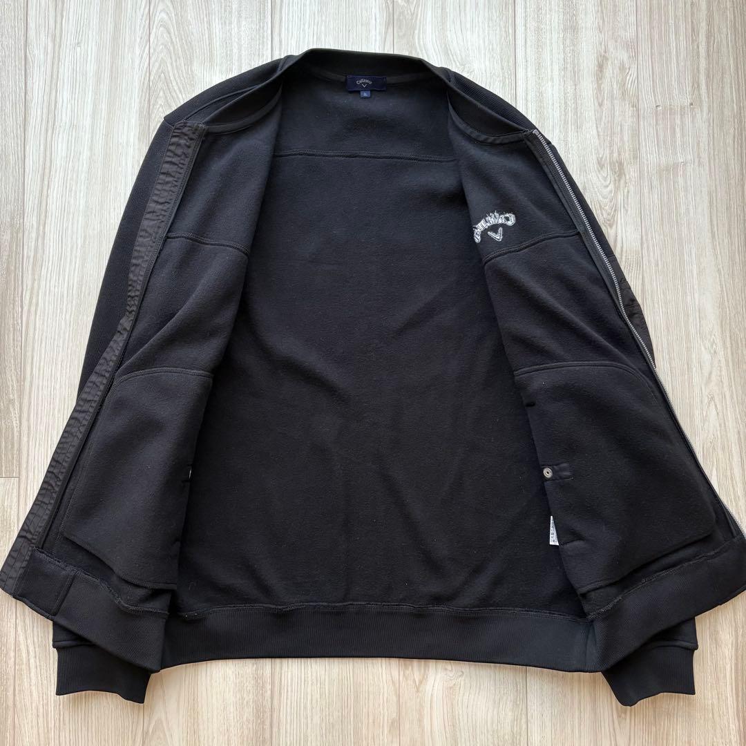 【極美品】Callaway キャロウェイ ゴルフウェア 3L ニットブルゾン 黒