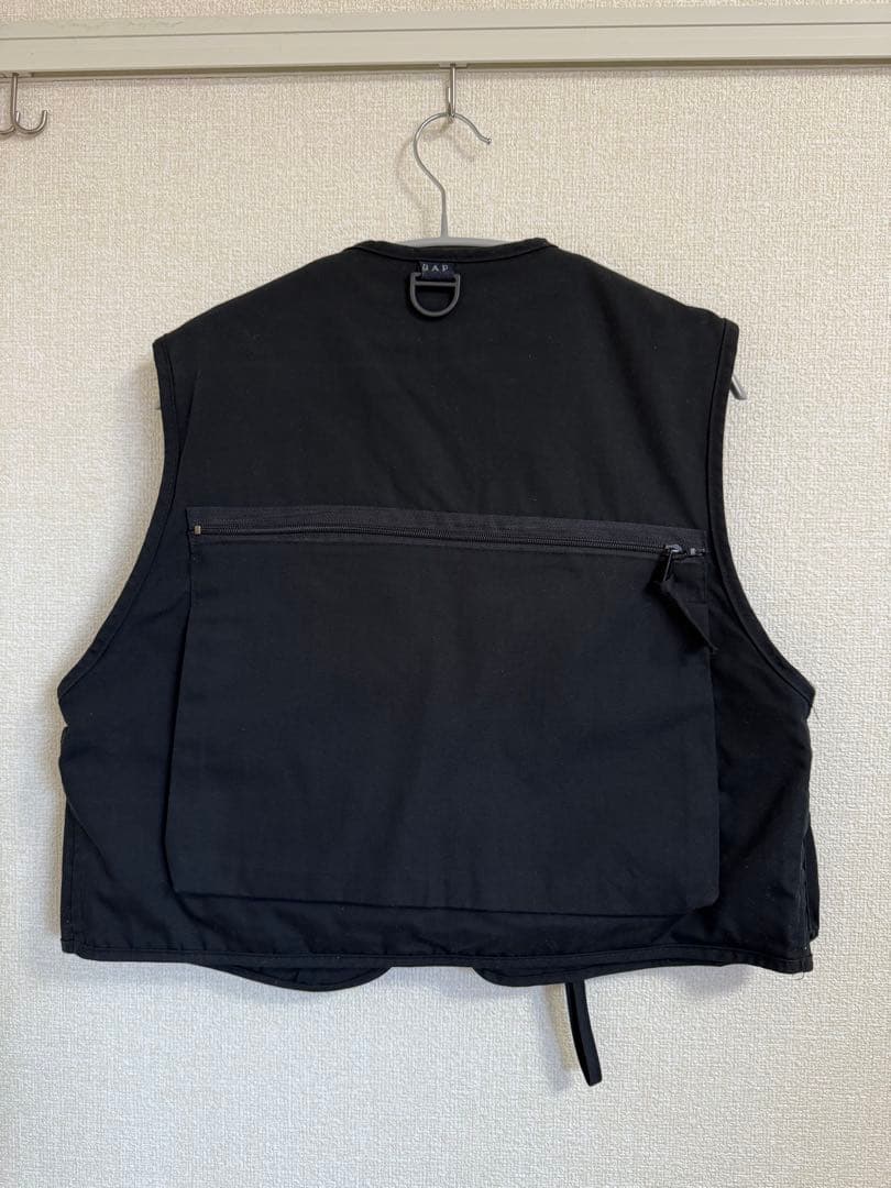 90s OLD GAP フィッシングベスト ブラック L オールドギャップ