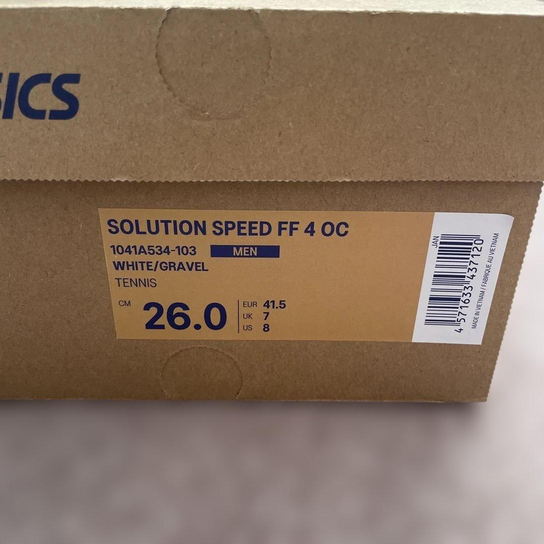 新品 26㎝ Asics Solution Speed FF4 oc テニス用