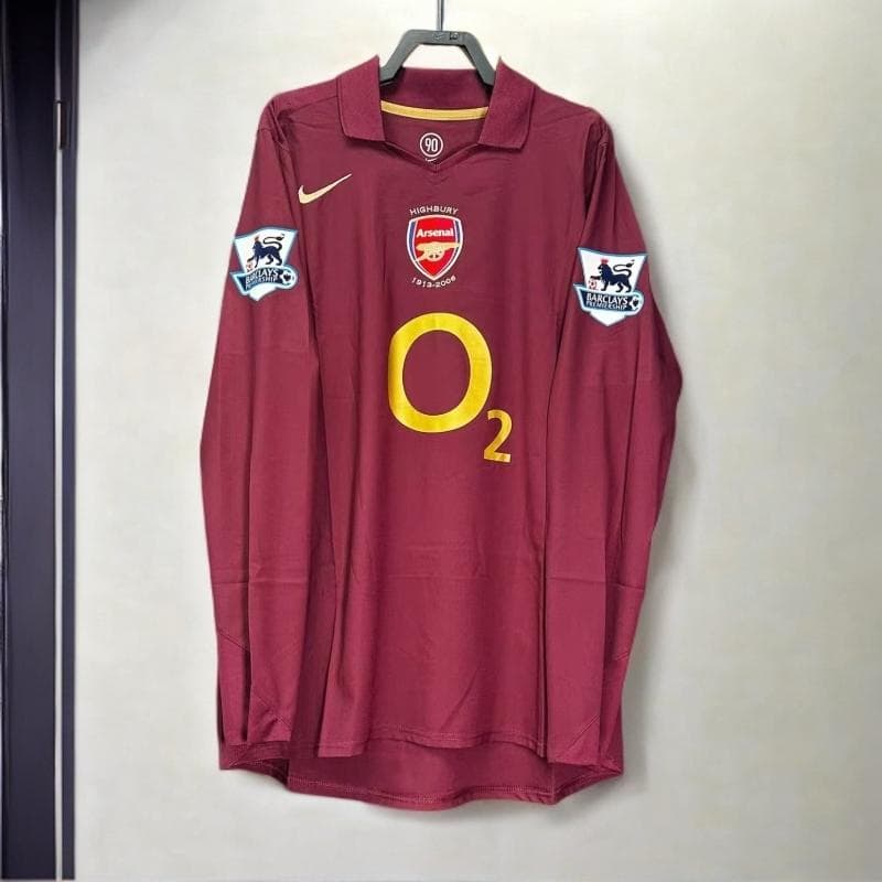 05-06 アーセナル ベルカンプ BERGKAMP 10番 長袖 シャツ