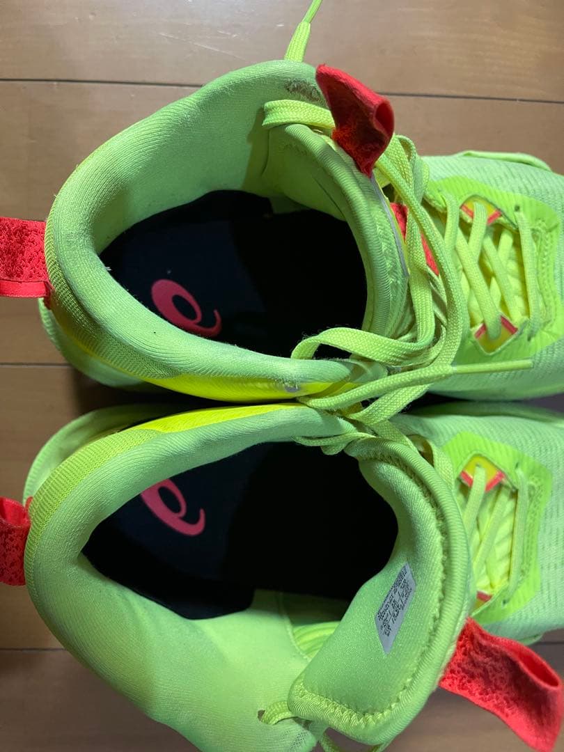 ASICS バスケットボールシューズ 27.5cm ネオンイエロー