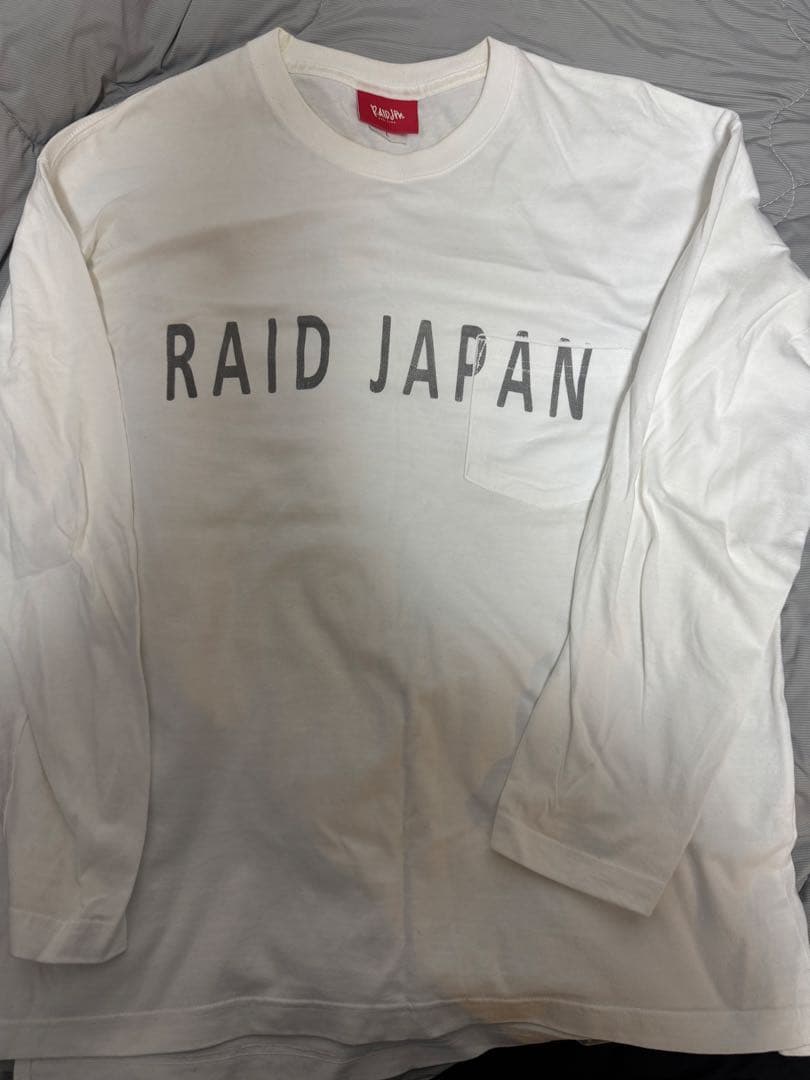 【SALE】【希少】レイドジャパン　Tシャツ　長袖　白　Lサイズ